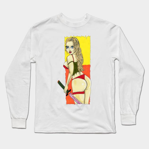 Cute Thick Anime Girl WIth a Big Sexy Juicy Ass Long Sleeve T-Shirt by FilMate